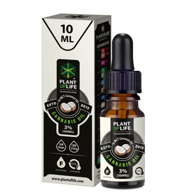 Aceite de Coco CBD 3% 10ml (plant of life)