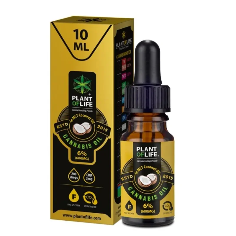 Aceite de Coco CBD 6% 10ml (plant of life)