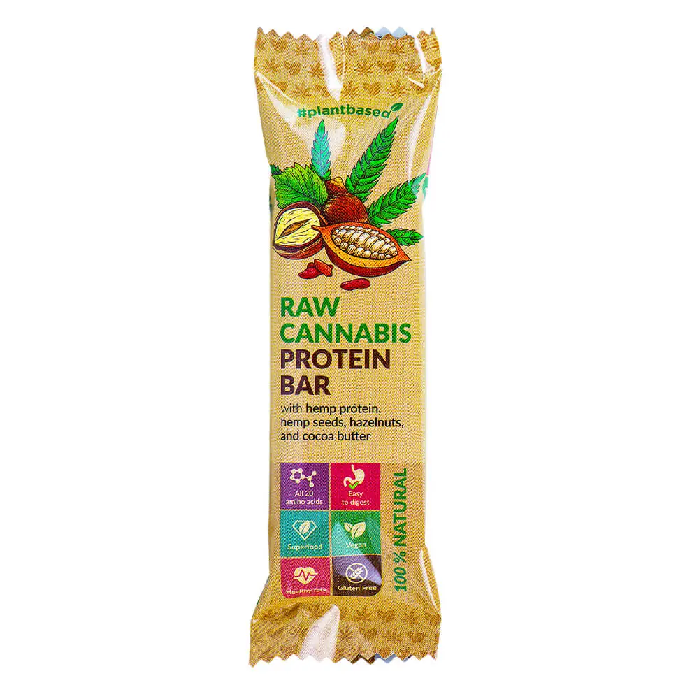 Liligrow - Barrita Proteica Cannabis Coco y Avellana - wholesale euphoria raw cannabis protein bar cocoa hazelnut