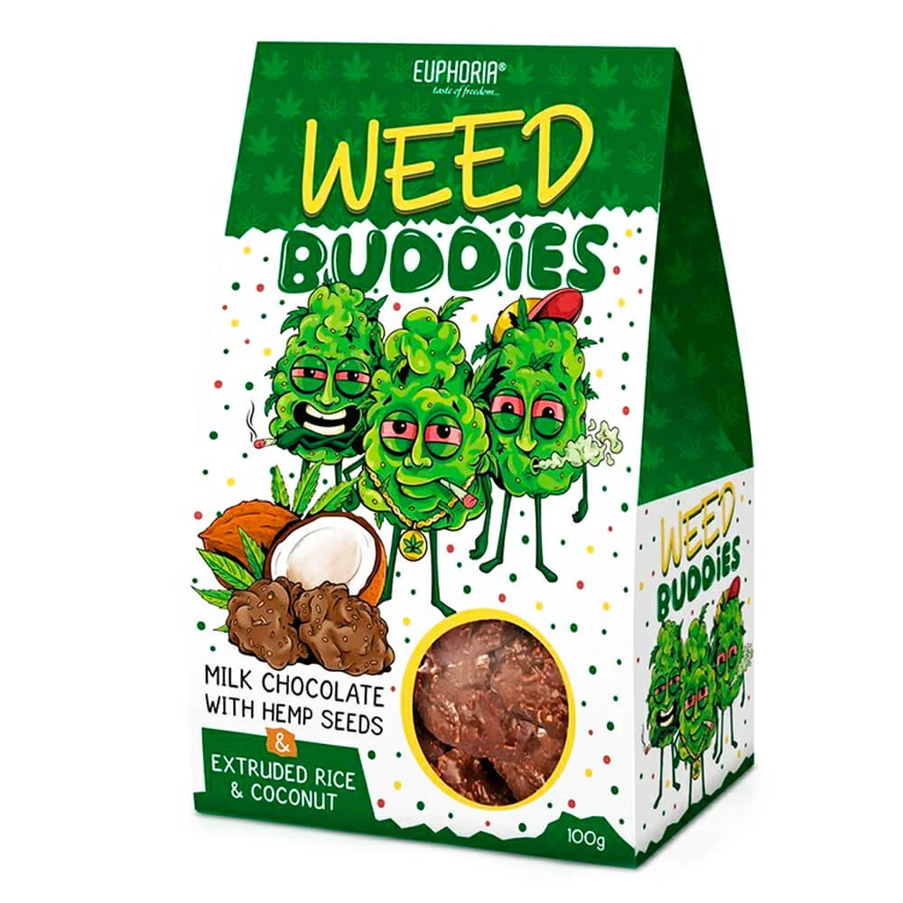 Liligrow - Weed Buddies Milk Chocolate Euphoria - wholesale euphoria weed buddies milk chocolate cookies