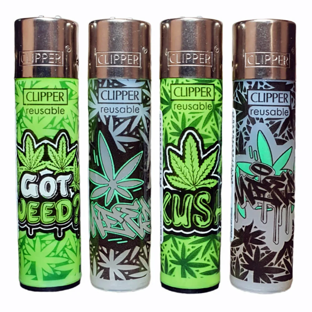 Liligrow - Clipper Mechero Grafiti Leaves - wholesale clipper lighters graffiti leaves