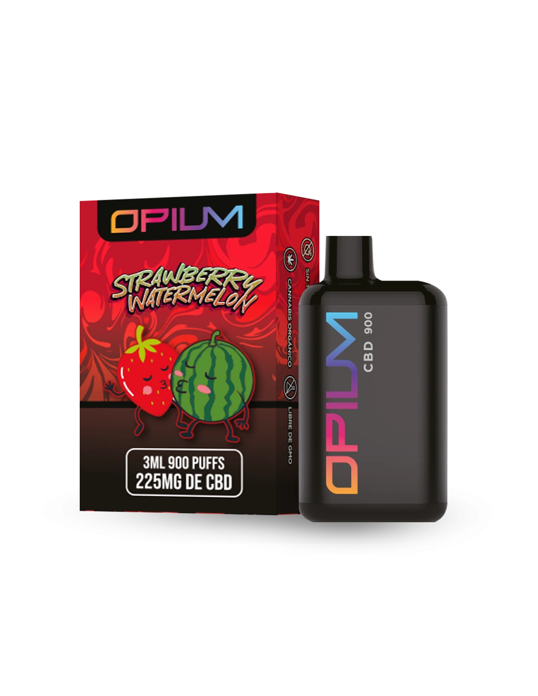 Liligrow - Pod Desechable Strawberry Watermelon CBD Pocket 3ml by Opium - 2