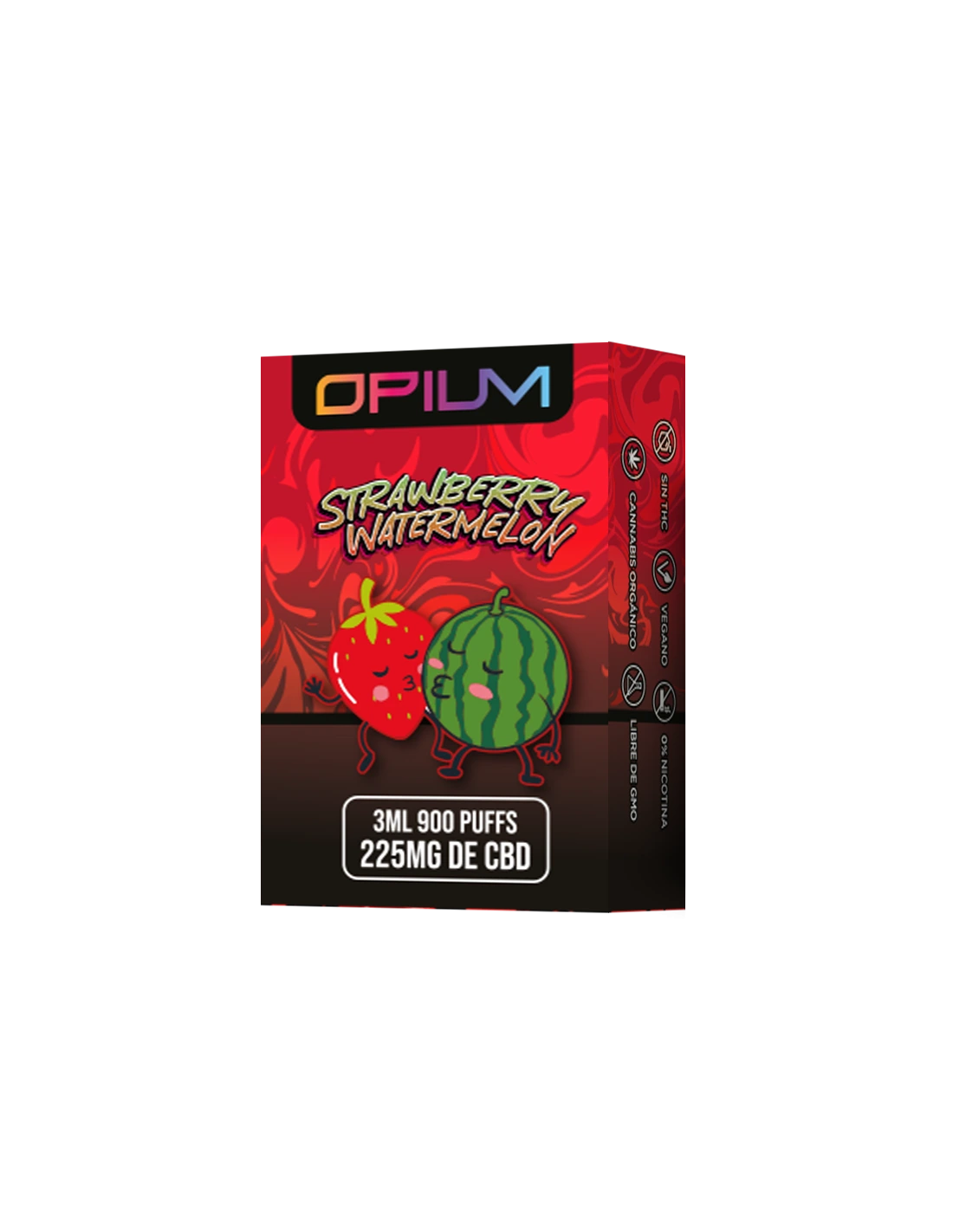Liligrow - Pod Desechable Strawberry Watermelon CBD Pocket 3ml by Opium - 4